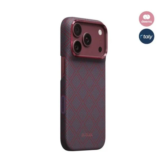 Pitaka (Argyle) Edge Case for iPhone 18 Pro Max - Blue’s Red